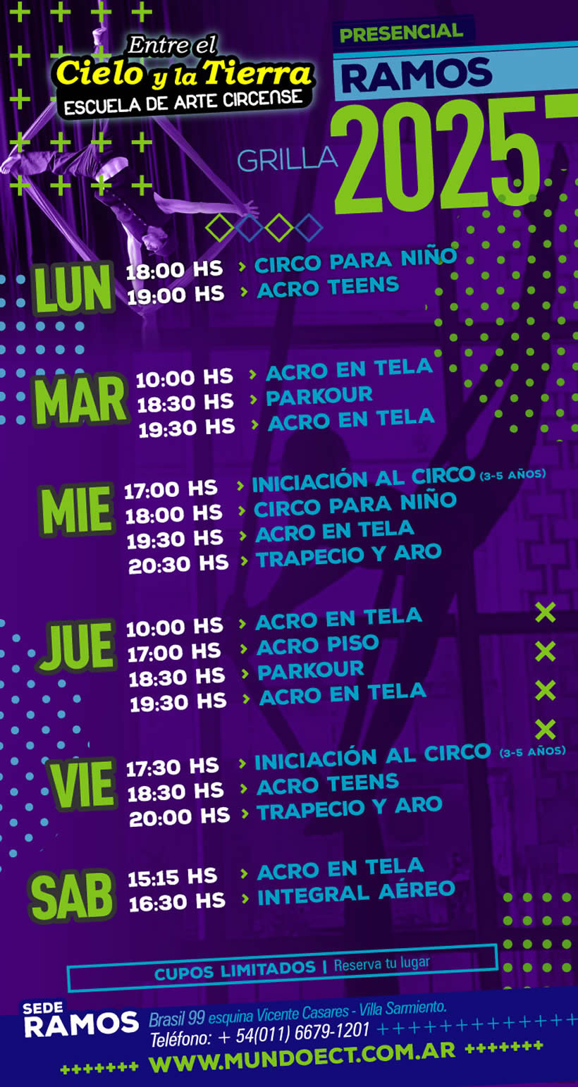 Horarios - Entre el Cielo y la Tierra